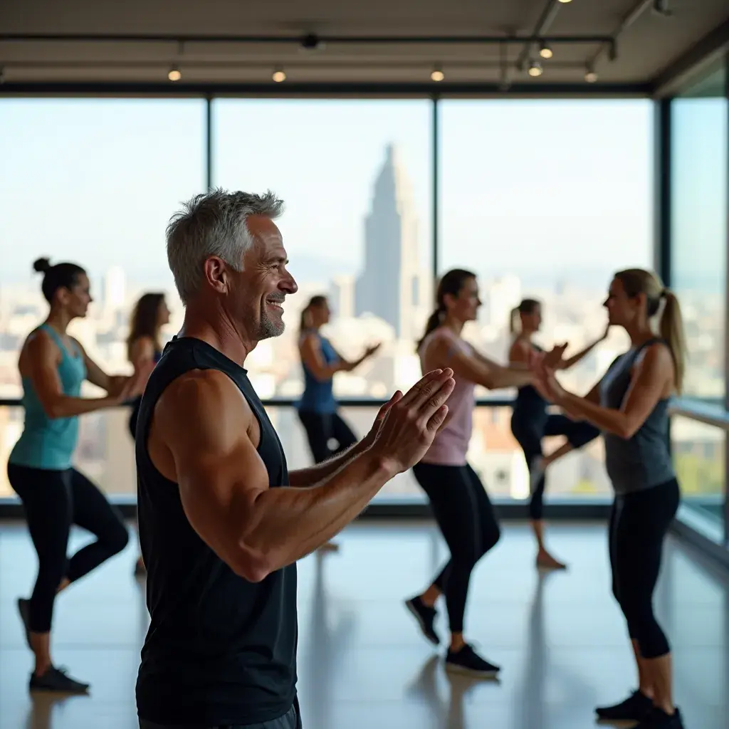 Mesa con alimentos saludables y suplementos, promoviendo una dieta equilibrada para el envejecimiento saludable.